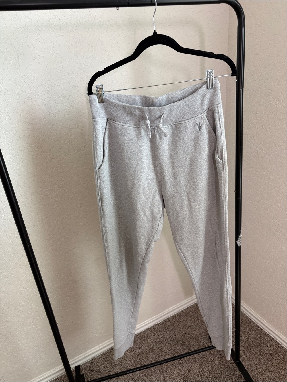 AllSaints Light Gray Drawstring Joggers